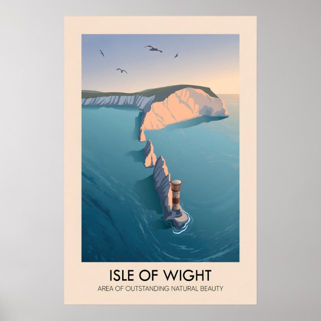 Affiche touristique de l'AONB de l'île de Wight (Devant)