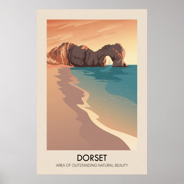 Affiche touristique de l'AONB du Dorset (Devant)