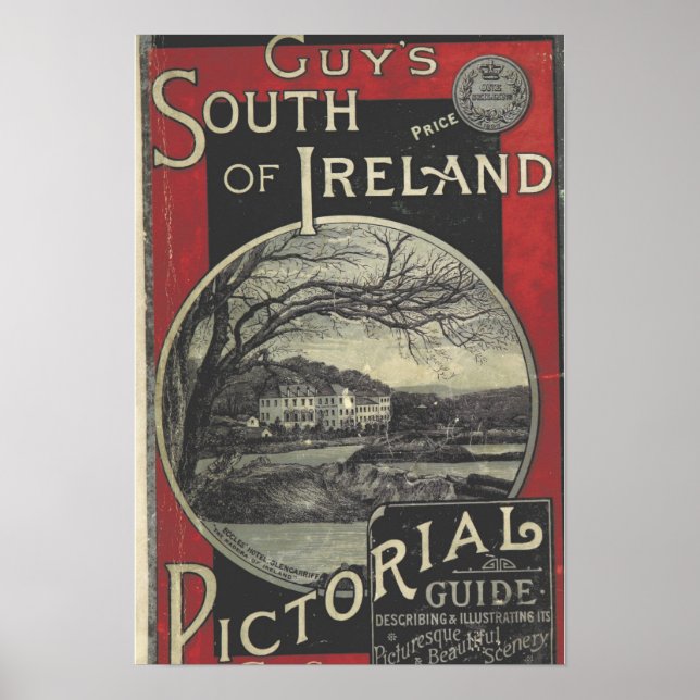 Affiche touristique de l'Irlande du Sud vintage (Devant)