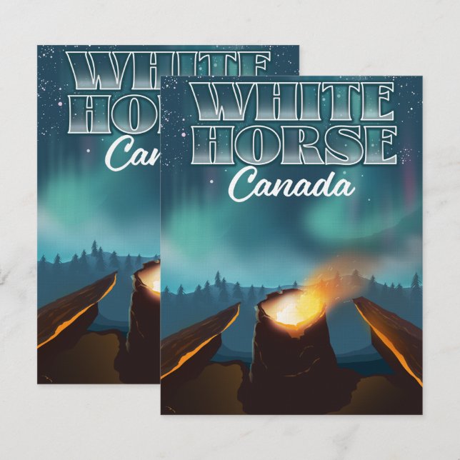 Affiche touristique de White Horse Canada (Devant / Derrière)