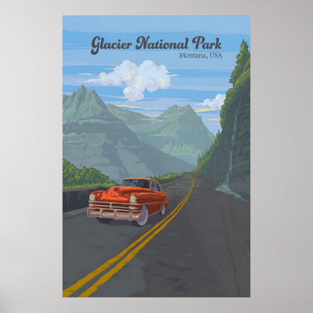 Affiche touristique du Parc national de Glacier (Devant)