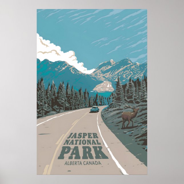 Affiche touristique du Parc national Jasper (Devant)