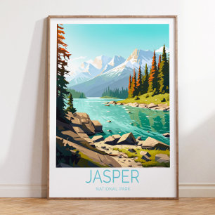 Affiche touristique du parc national Jasper, Jaspe