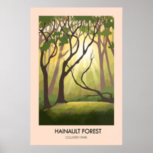 Affiche touristique du Parc naturel de la forêt de