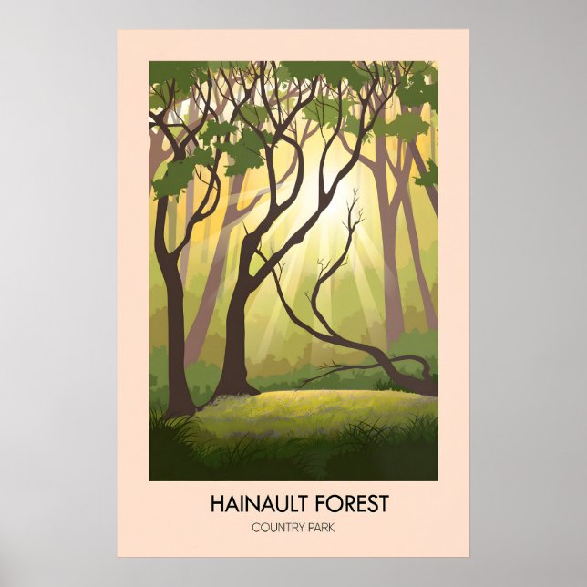 Affiche touristique du Parc naturel de la forêt de (Devant)