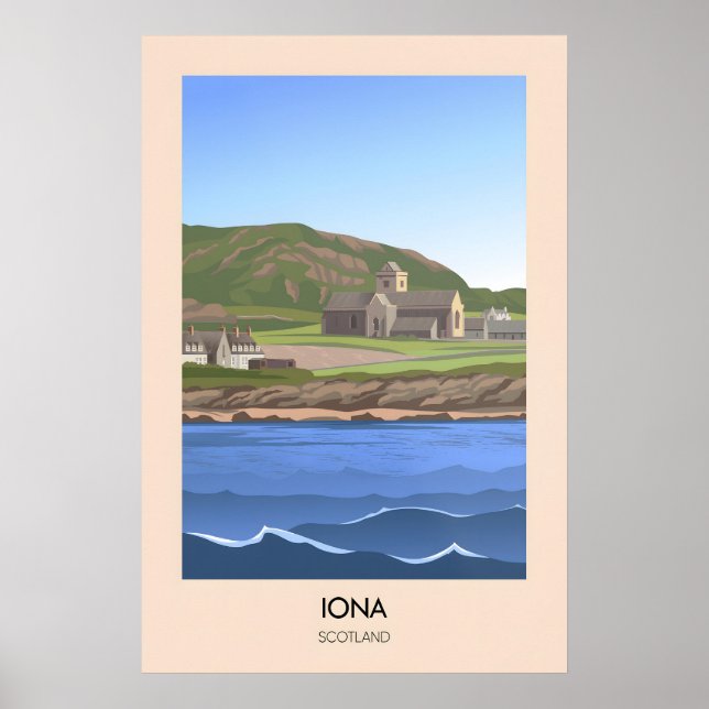 Affiche touristique Iona Écosse (Devant)