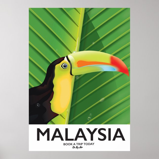 Affiche touristique malaisienne Toucan (Devant)