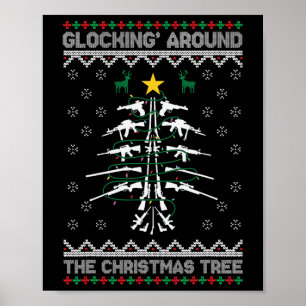 Affiche Tournant autour du sapin de Noël Pull de Noël laid