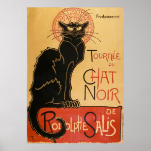Affiche Tournee Du Conversation Noir (le chat noir)