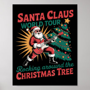 Affiche Tournée mondiale de Santa Claus Rocking Around The