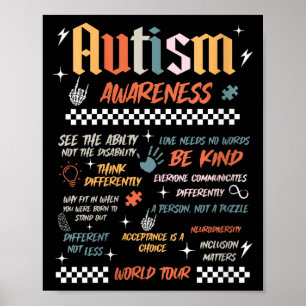 Affiche Tournée mondiale de sensibilisation à l'autisme fé