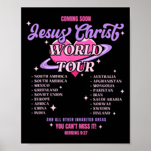 Affiche Tournée mondiale Jésus Christ à venir Vous ne pouv