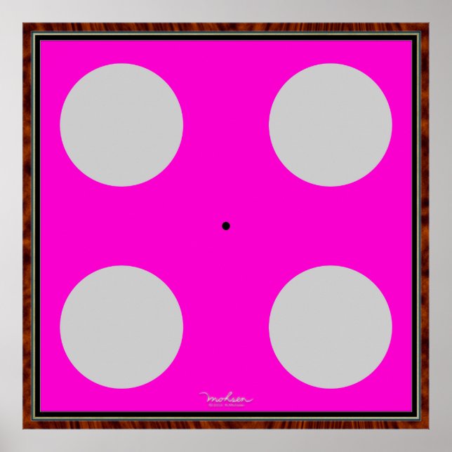 Affiche Tourner l'illusion optique verte (Devant)