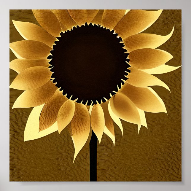Affiche Tournesol Abstrait (Devant)