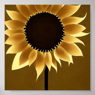 Affiche Tournesol abstrait lumineux