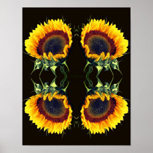 Affiche Tournesol Au Soleil Fleur Abstraite Art