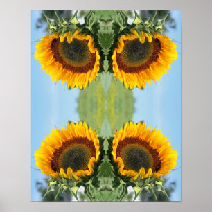 Affiche Tournesol Au Soleil Fleur Abstraite Art