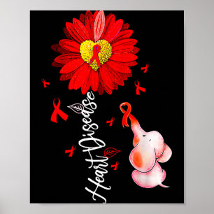 Affiche Tournesol Cœur Guerrier Éléphant Rouge Maladie Car