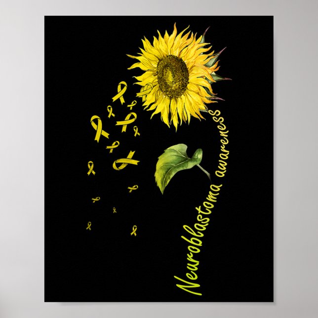 Affiche Tournesol de sensibilisation à la neurooblastomie (Devant)