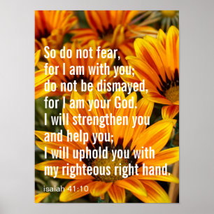 Affiche Tournesol de verset biblique personnalisé d'inspir