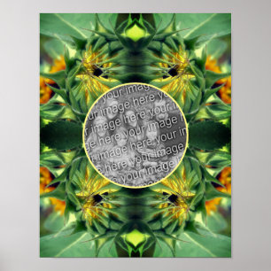 Affiche Tournesol Dépliant Cadre Créer Votre Propre Photo