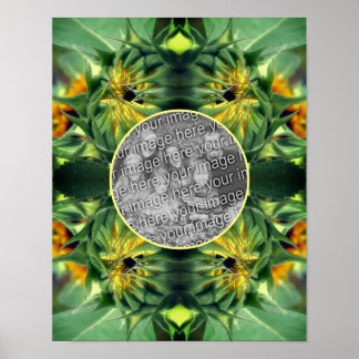 Affiche Tournesol Dépliant Cadre Créer Votre Propre Photo
