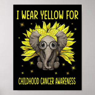 Affiche Tournesol éléphant que je porte pour la jaunisse d