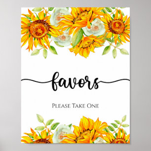 Affiche Tournesol faveurs s'il vous plaît prendre une affi