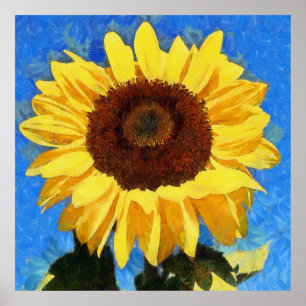 Affiche Tournesol gras et brillant