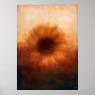 Affiche Tournesol Himawari Art Abstrait de Champ de Couleu