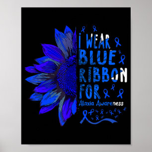 Affiche Tournesol I porte du ruban bleu pour la sensibilis