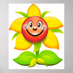 Affiche Tournesol mignon