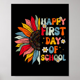 Affiche Tournesol Premier Jour De L'École Enseignant Fin A