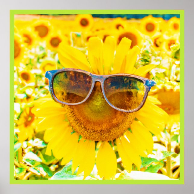 Affiche Tournesol Shades Chic (Devant)