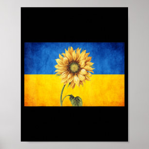 Affiche Tournesol Ukraine Drapeau ukrainien Vintage stand