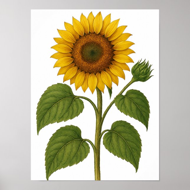 Affiche Tournesol Vintage (Devant)