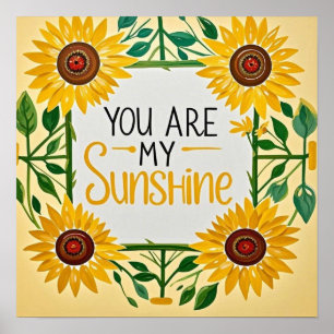 Affiche Tournesol Whimsical, Vous Êtes Mon Soleil