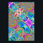 Affiche tournesols bleus Abstraits - peinture florale rétr<br><div class="desc">Un amusant tableau de tournesol bleu psychédélique</div>
