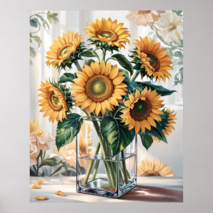 Affiche Tournesols dans un vase