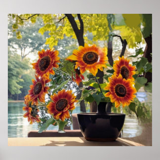 Affiche Tournesols dans un vase