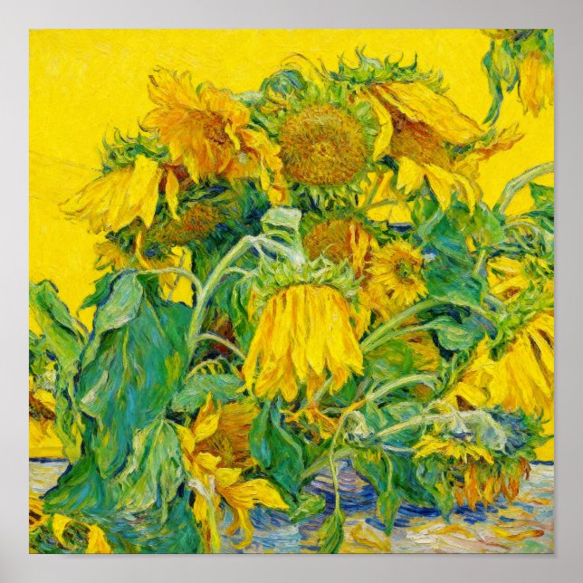 Affiche Tournesols d'après Van Gogh (Devant)