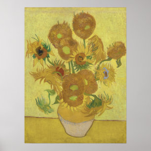 Affiche Tournesols de Van Gogh - Jaune vibrant sur jaune