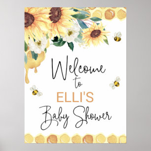 Affiche Tournesols Doux Comme Peut Être Baby shower Accuei
