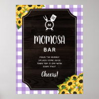 Tournesols En vichy violet Monogramme Momosa Bar