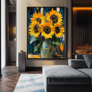 Affiche Tournesols Expressionnistes – Art Contemporain Aud