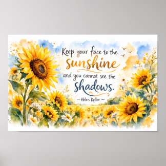 Affiche Tournesols Inspirants – Tournesol à l'aquarelle