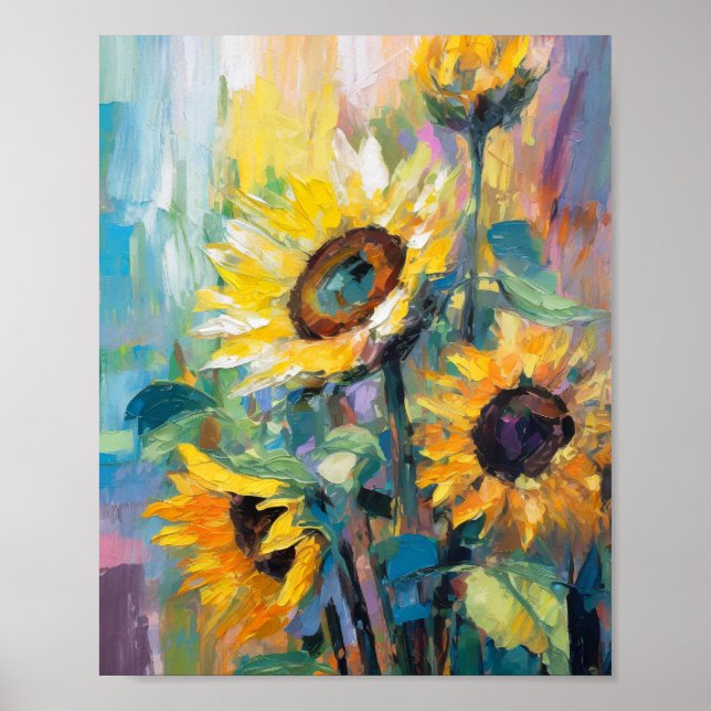 Impression D'art 'Tournesol' Peinture Aquarelle Par Olga Sternyk - Art Mural Fleurs Jaunes