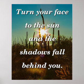 Affiche Tournez votre visage vers le soleil