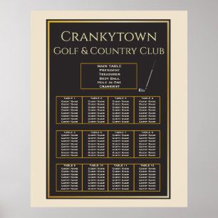 Affiche Tournoi de golf 🏌 Carte des places