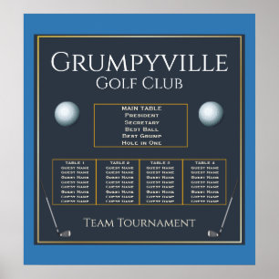 Affiche Tournoi de golf 🏌 Carte des places